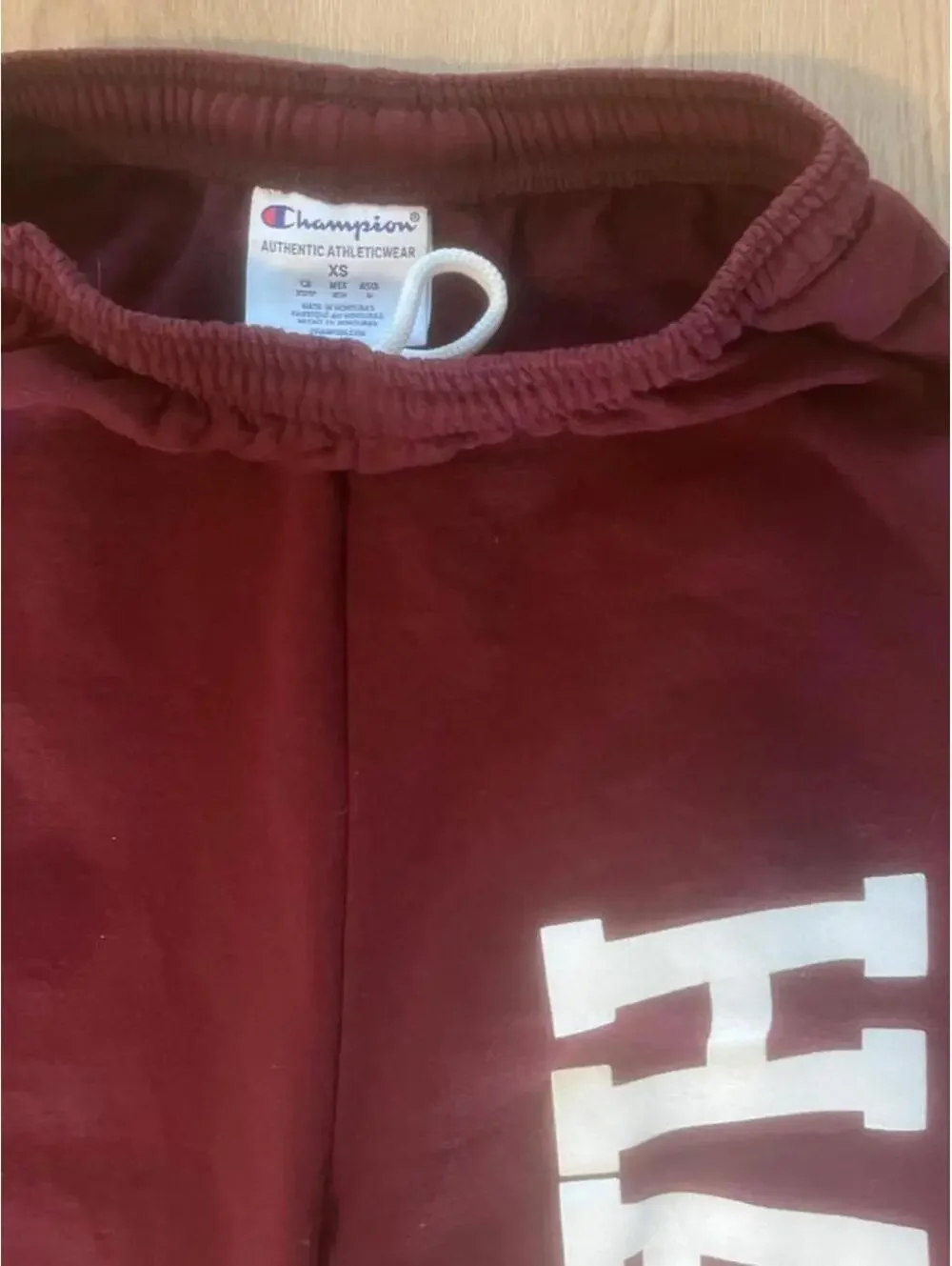 Vintage Champion Harvard Burgundy Sweatpants – Size XS
